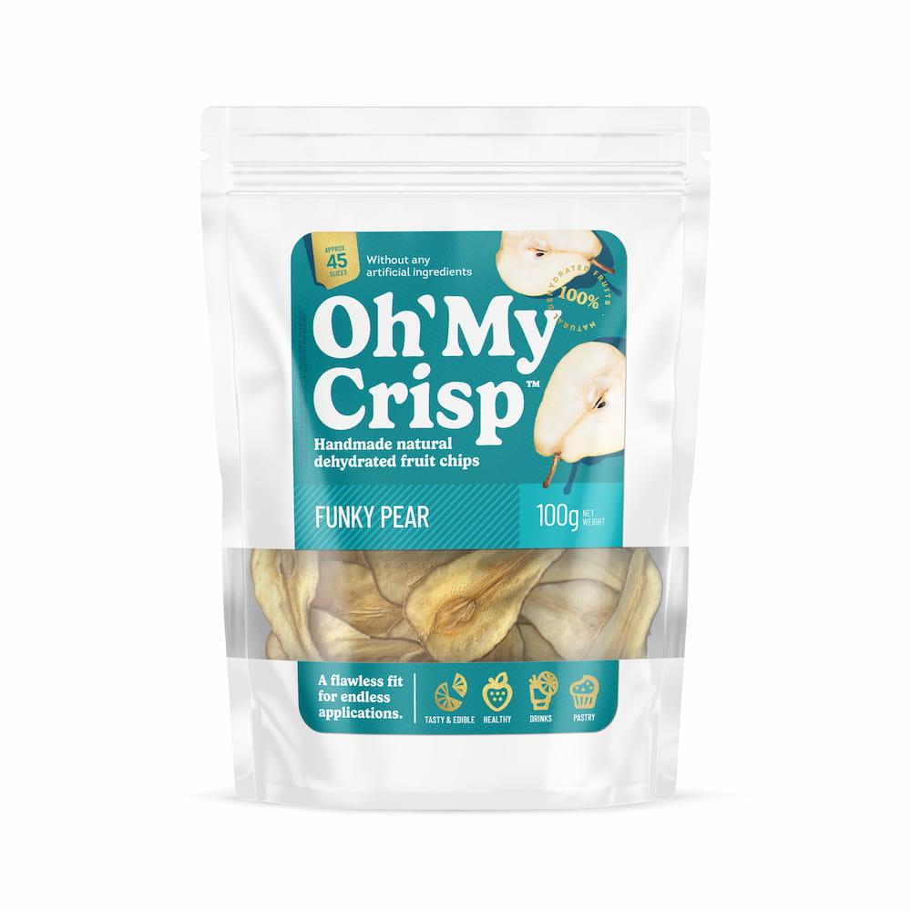 Dried pear chips