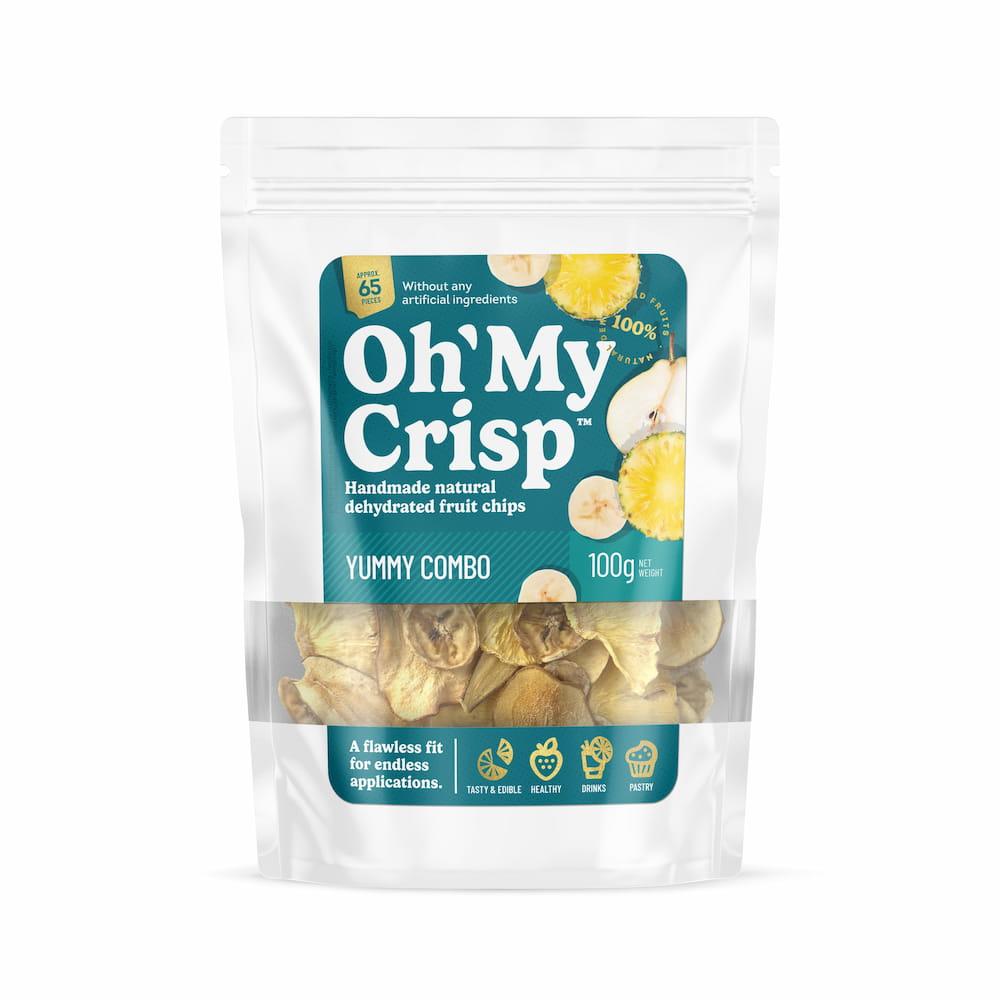 Banana, pineapple and pear chips