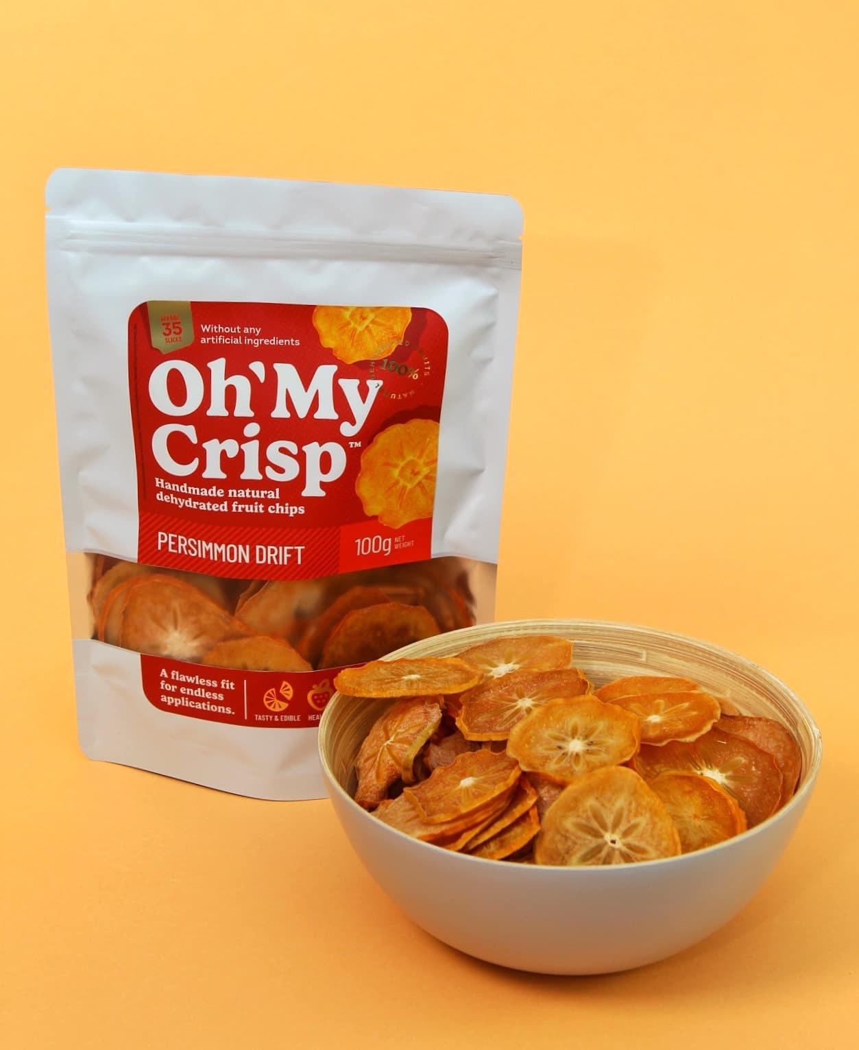 Dried persimmon chips